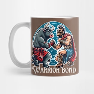 Ox and warrior fighting Mug